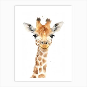 Baby Giraffe Watercolour Nursery 10 Art Print