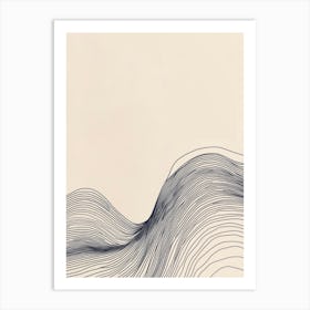 Abstract Wave Drawing 3 Art Print