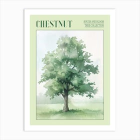 Chestnut Tree Atmospheric Watercolour Painting 7 Poster Art Print
