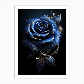 Blue Rose 4 Art Print