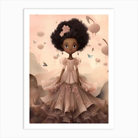 Afro girl Art Print