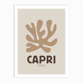 Capri Italy Neutral Print Art Print