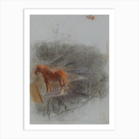 Working Horse, Study By Magnus Enckell Art Print