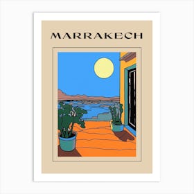 Minimal Design Style Of Marrakech, Morocco 4 Poster Art Print