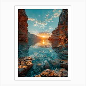 Sunset In The Canyon Art Print