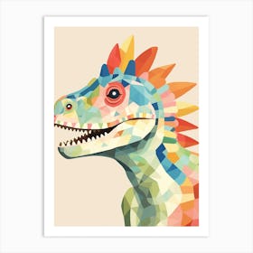 Colourful Dinosaur Heterodontosaurus 1 Art Print