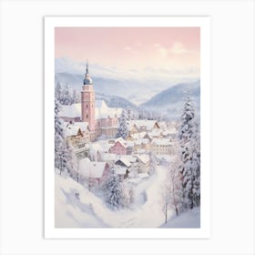 Dreamy Winter Painting Lech Austria 1 Art Print