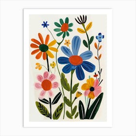 Painted Florals Cineraria 3 Art Print