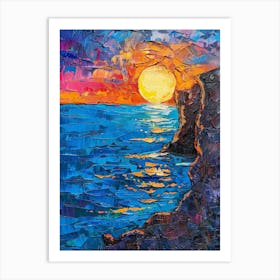 Sunset On The Cliff 1 Art Print