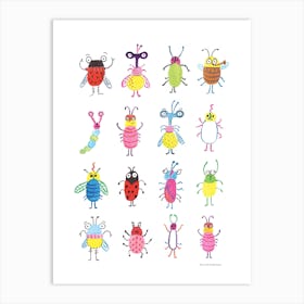 Happy Bugs Art Print