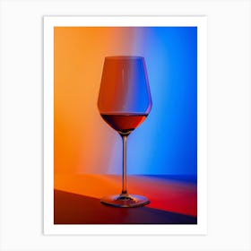 Wine Glass On A Table Art Print