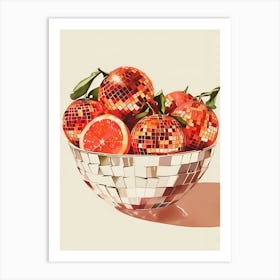 Oranges In A Bowl 2 Art Print