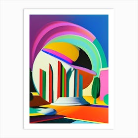 Saturn Abstract Modern Pop Space Art Print