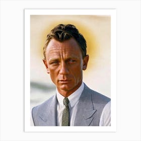 Daniel Craig Retro Collage Movies Art Print