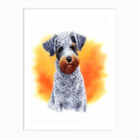 Bedlington Terrier Illustration Dog Art Print