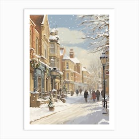 Vintage Winter Illustration York United Kingdom 1 Art Print