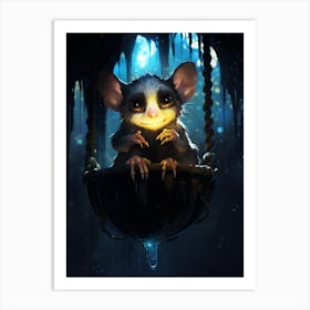 Liquid Otherworldly Hanging Possum  Cuddly Arrogant 2 Art Print