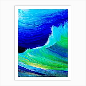 Abstract Representation Of A Tropical Ocean Wave Bright Colors Evoking The Essence Of Caribbean Bea (1) Art Print