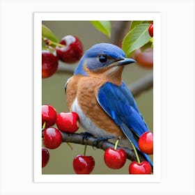 Eastern Bluebird-Reimagined 28 Art Print