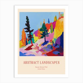 Colourful Abstract Sequoia National Park Usa 4 Poster Art Print