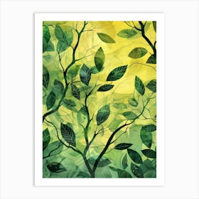 Abstract Of Leaves 3 Art Print