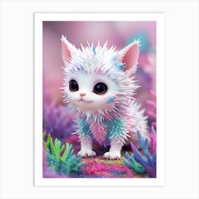 Cute Kitten (cat) Art Print