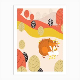 Fox In Autumn Art Print