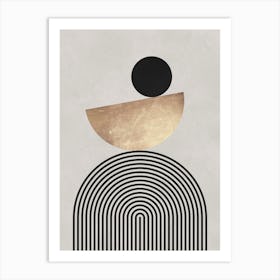 Geometry with gold 5 Art Print