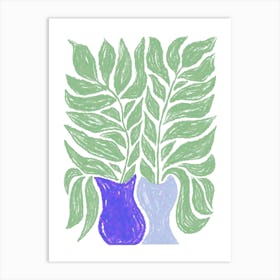 Big Green Twigs Art Print