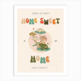 Home Sweet Home Retro Quote  Art Print