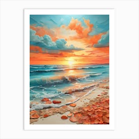 Sunset On The Beach 29 Art Print