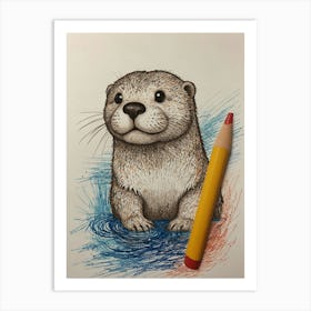 Otter 2 Art Print