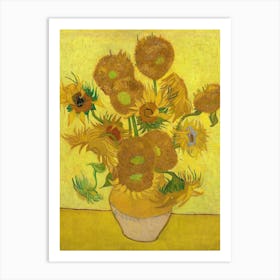 Vincent Van Gogh Sunflowers Yellow Flower Art Print