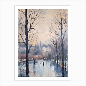 Winter City Park Painting Regents Park London 1 Art Print