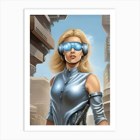 Futuristic Woman Art Print