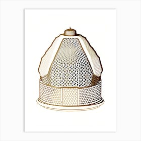 Beehive Gold  Vintage Art Print