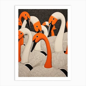 Swans 3 Art Print