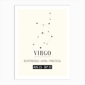 Virgo Zodiac Sign  Art Print