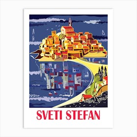 Sveti Stefan, Montenegro Art Print