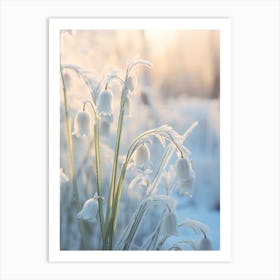 Frosty Botanical Lily Of The Valley 3 Art Print