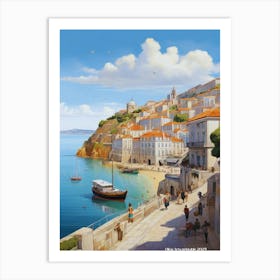 Lisbon, Portugal, Atlantic Ocean beach. 1 Art Print