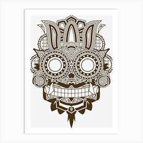 Barong Mask Art Bali Art Print