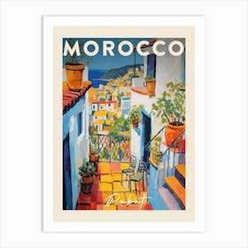 Rabat Morocco 2 Fauvist Painting Travel Poster Art Print