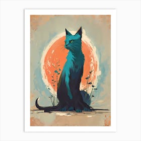 Blue Cat 1 Art Print