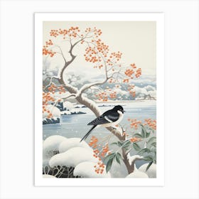 Winter Bird Painting Swallow 2 Art Print