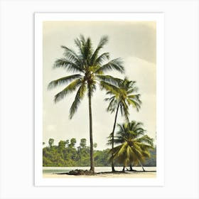 Railay Beach Krabi Thailand Vintage Art Print