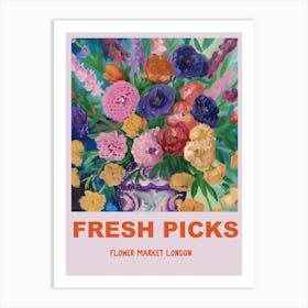 Fresh Picks Flower Market London Art Print