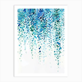 Blue Watercolor Painting 5 Art Print