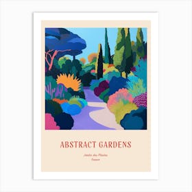 Colourful Gardens Jardin Des Plantes France 3 Red Poster Art Print