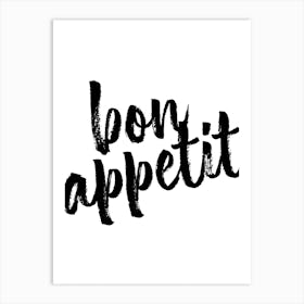 Bon Appetit Bold Script Art Print